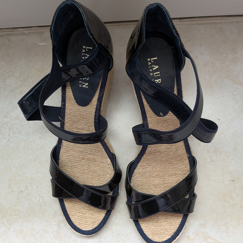 Polo Ralph Lauren Black Espadrille Sandals